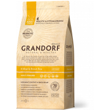 Grandorf Probiotic 4 Meat & Brown Rice Adult Sterilised д/кош стерил 4мяса/рис 2 кг, Грандорф для кошек
