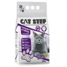 Cat Step 20313023 Наполнитель комкующийся минеральный CAT STEP Compact White Lavender, 10 л