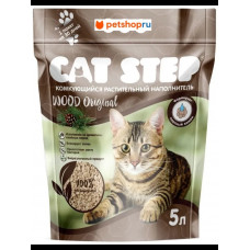 Cat Step 20323011 Наполнитель комкующийся растительный CAT STEP Wood Pellets 5л