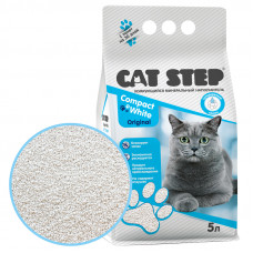 CAT STEP Compact White Original, 10 л Комкующийся минеральный наполнитель