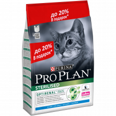 Pro Plan Sterilised Rabbit 2,4кг + 600г в подарок для стерилизованных кошек с кроликом, Проплан для кошек