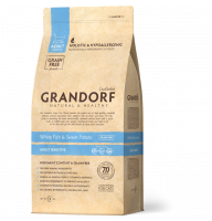 Grandorf Adult Indoor White Fish & Brown Rice д/кош с чувств/пищ Белая рыба/Батат 2 кг, Грандорф для кошек