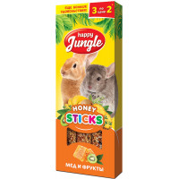 Happy Jungle д/кроликов и шиншилл мед и фрукты  3шт , Хэппи Джангл