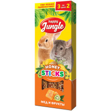 Happy Jungle д/кроликов и шиншилл мед и фрукты  3шт , Хэппи Джангл