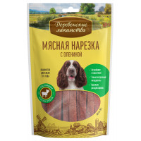 Деревенские лакомства д/соб. Мясная нарезка с олениной, 90г