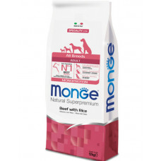 Monge Adult Monoprotein All Breeds Beef&Rice 12кг для взрослых собак всех пород с говядиной и рисом