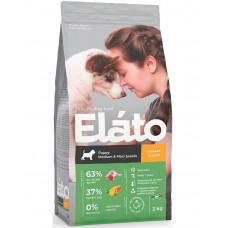 Elato Holistic корм для щенков средних и крупных пород 2 кг,с курицей и уткой