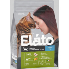 Elato Holistic корм для взрослых кошек 300гр с рыбой для красивой и блестящей шерсти
