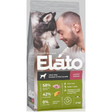Elato Holistic корм для взрослых собак средних и крупных пород 2 кг,с ягненком и олениной