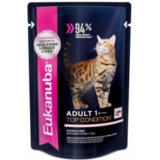 Eukanuba Паучи для кошек с лососем в соусе 85 г , Екануба