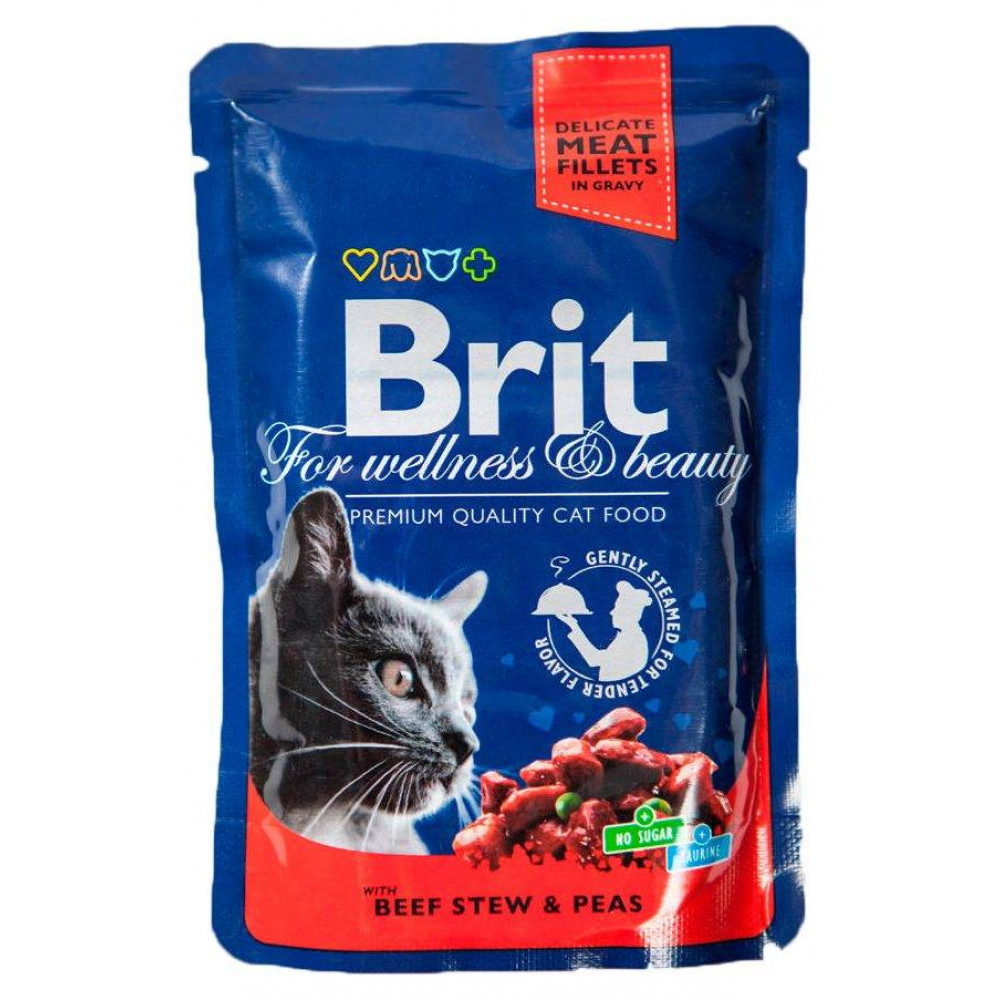 Brit cat корм для кошек. Brit Premium для кошек паучи. Brit Premium пауч д/к говядина и горошек, 85 гр, арт. 5048816. Brit Premium пауч 85гр д/Кош Gravy говядина/горошек/соус (1/14). Brit Premium корм для кошек PNG.