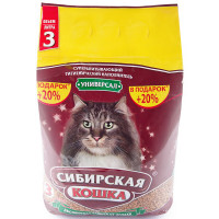 Сибирская Кошка Универсал 3л Впитывающий 