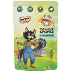 Мнямс Новогодний набор паучи, сочные кусочкпи д/кош. Фермерская ярмарка 3+1