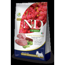 Farmina N&D Dog GF Quinoa Weight Management Lamb Mini сухой корм для взрослых собак мелких пород с избыточным весом, с ягненком 2,5 кг