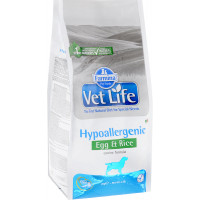 Farmina Vet Life Dog Hypoallergenic 12кг при пищевой аллергии и пищевой непереносимости с рисом и яйцом