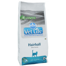 FARMINA Vet Life Hairball для кошек снижает образование и способствует выведению шерстяных комочков 2 кг