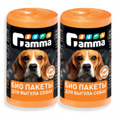 Gamma 10532001 Биоразлагаемые пакеты для выгула собак 25 шт/рулон, 24*36см