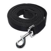 Гамма 11062003 Поводок нейлоновый для собакЭталон L, черный, 25*5000мм