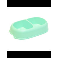 Gamma 30272070 Миска пластиковая двойная Мармелад, фисташковая, 2*0,25л