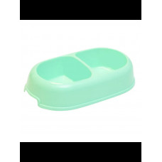 Gamma 30272070 Миска пластиковая двойная Мармелад, фисташковая, 2*0,25л