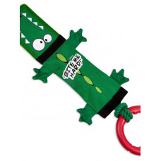 GiGwi Игрушка для собак Крокодил на веревке с ручкой с пищалкой 51см, серия ВIТЕ MЕ HARD 75525