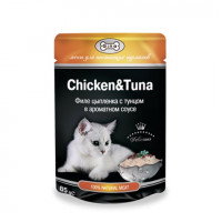 GINA влаж.д/кошек 85г тунец/цыпленок