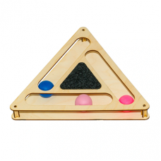 Gosi Игровой комплекс для кошек треугольник с шариками с когтеточкой из ковра