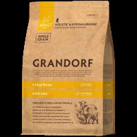 Grandorf Advanced 4 Meat&Brown Rice Adult Mini 8кг для собак мелких пород с 4 видами мяса и бурым ри