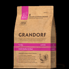 Grandorf д/соб Adult Med/Maxi д/сред/круп пород Индейка 1кг