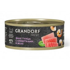 GRANDORF Fresh филе тунца с креветками в желе 70 г