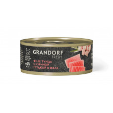 GRANDORF FRESH филе тунца с куриной грудкой в желе 70 г