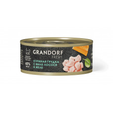 GRANDORF Fresh куриная грудка с филе лосося в желе 70 г
