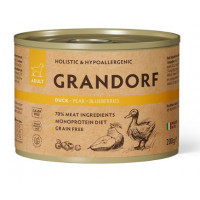 GRANDORF Holistic & Hupoallergenic паштет из утки с грушей и черникой 200 г
