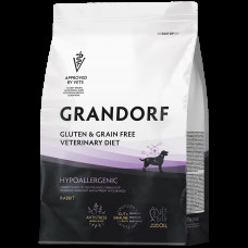 GRANDORF VETERINARY DIET RABBIT (Кролик) HYPOALLERGENIC 1 кг полнорационный диетический сухой корм для собак, применяемый при пищевой аллергии или лищевой непереносимости
