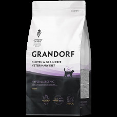 GRANDORF VETERINARY DIET RABBIT (Кролик) HYPOALLERGENIC 400 г - полнорационный диетический сухой корм для кошек, применяемый при пищевой аллергии или пищевой непереносимости