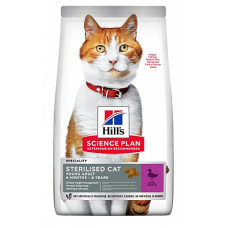 Hill's Science Plan Sterilised Cat для стерилизованных кошек в возрасте младше 6 лет с уткой 1.5 кг