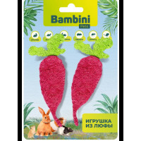 Bambini Pets Игрушка Bambini Pets для грызунов Редиски из люфы 2 шт