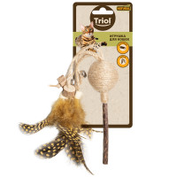 Игрушка для кошек из мататаби Леденец на палочке, d40/270мм, серия NATURAL