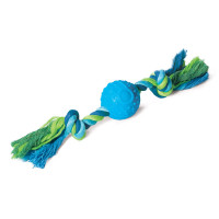 Игрушка для собак из термопласт. резины Мяч с верёвкой