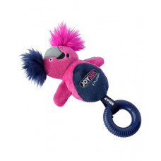 Игрушка для собак JOYSER Puppy Белка с резиновым кольцом и пищалкой S/M розовая, 21