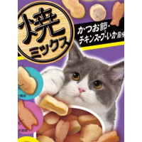 INABA Yakimiksu Лакомство д/кош Снеки со вкусом кацуобуси, куриного бульона и кальмара 25гр