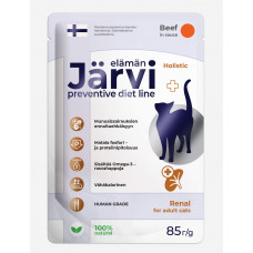 Järvi Preventive diet line, Renal полнорационный консервированный корм для взрослых кошек, говядина в соусе 85г
