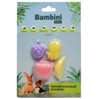 Камень минеральный BAMBINI PETS Фрукты для грызунов 4 шт