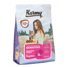 KARMY Sensitive 400г для взрослых кошек с чувствительным пищеварением с индейкой