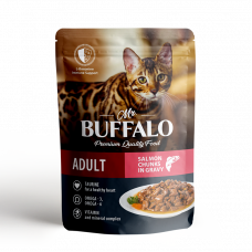 Mr.Buffalo Влажный корм для взрослых кошек HAIR & SKIN Лосось в соусе