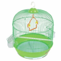 Клетка д/птиц С201 цветн. круглая (ф23*36см) закрытая кормушка?20