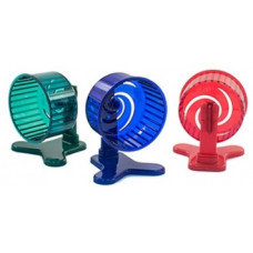 Колесо для грызунов ДАРЭЛЛ беговое пластиковое литое 9 см с подставкой