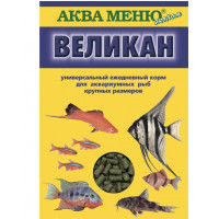 Корм АКВА МЕНЮ Великан универсальный ежедневный для крупных аквариумных рыб 35 г