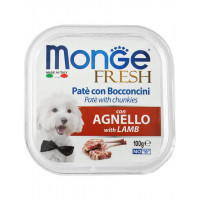 Monge Dog Fresh, консервы для собак ягненок 100 г