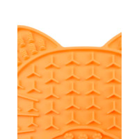 Коврик лизательный для животных силиконовый Кот, оранжевый, 180*165*8мм, Triol